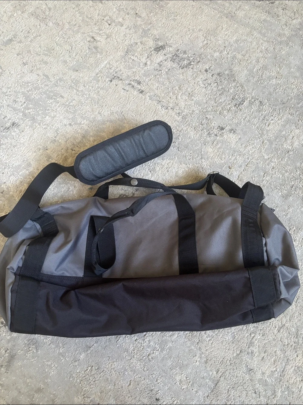Carhartt Gray and Black Canvas Duffel with Shoulder Strap